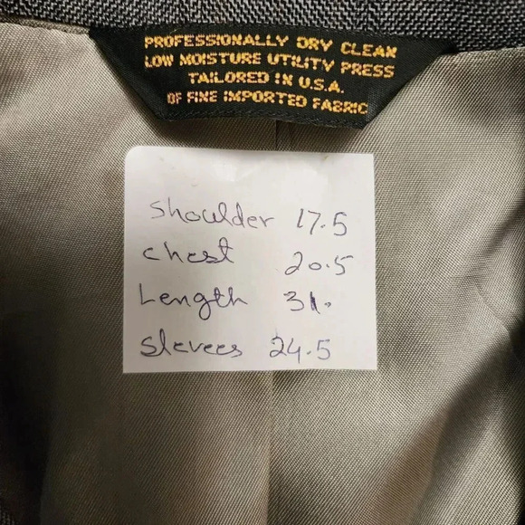 Allyn St. George Blazer Coat Men's Gray Long Sleeve Two Button Single Breasted - Picture 4 of 10